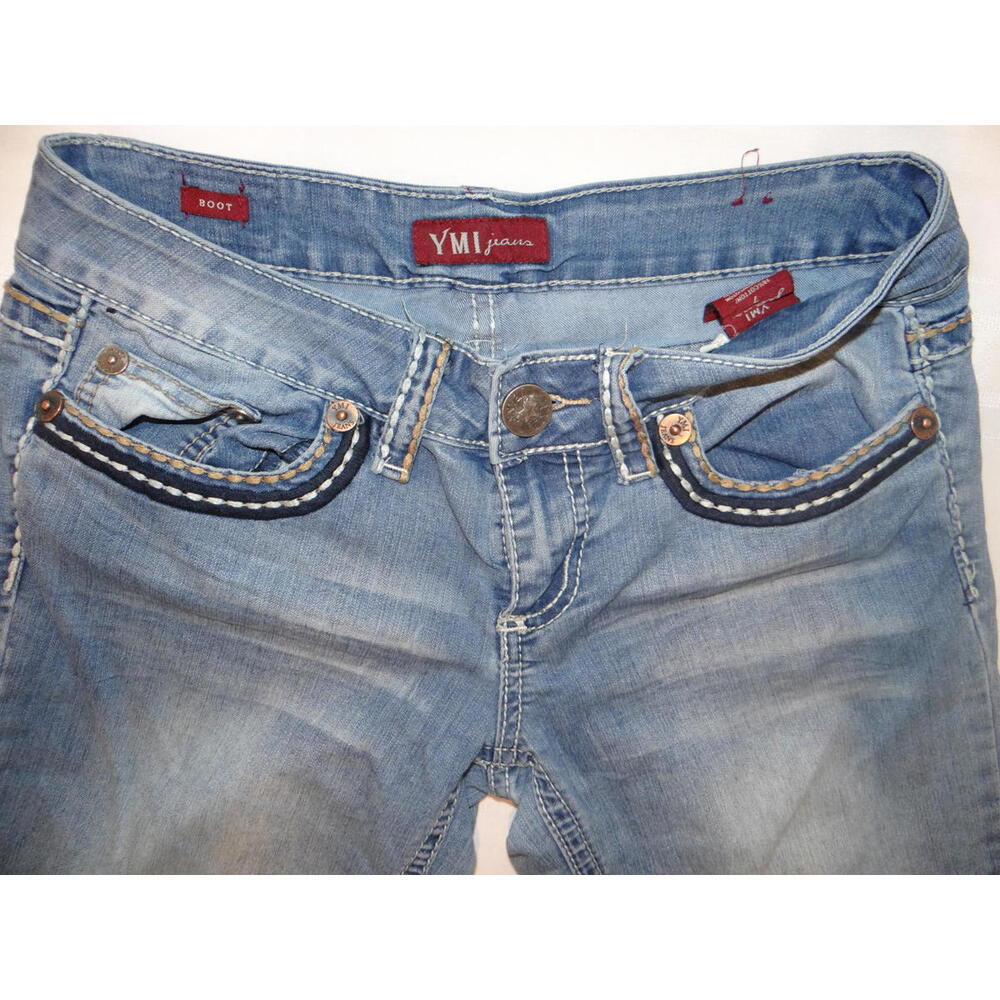 Vintage Y2K YMI Women's Boot Cut Jeans Light Wash Size 7